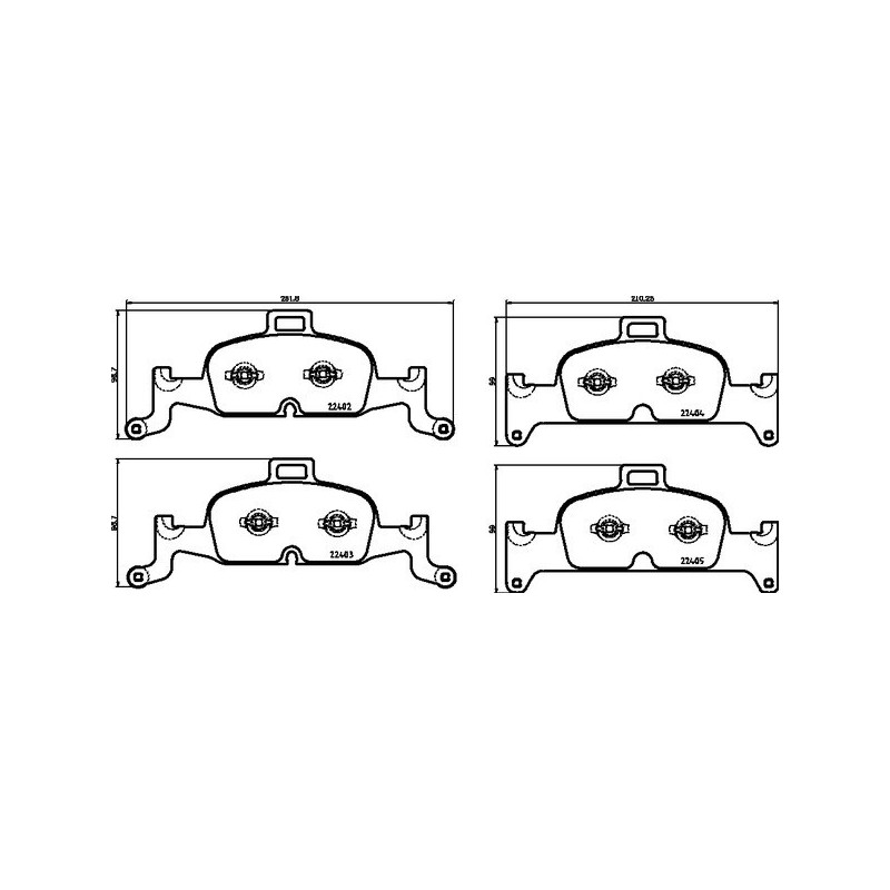 BREMBO P 85 164X Plaquettes de frein avant pour Audi A5 A4 A6 Q5 A7