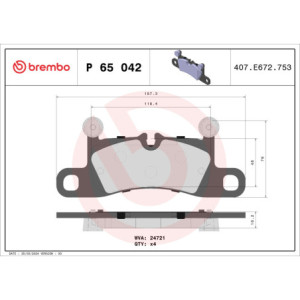 BREMBO P 65 042 Brzdové platničky zadné pre 911 Cayenne Boxter