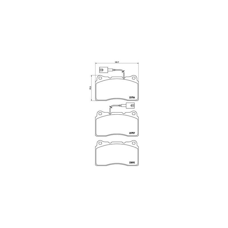 BREMBO P 23 134X Brake Pads Set Front for Alfa Giulietta