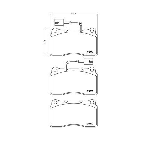 BREMBO P 23 134X Pastiglie freno anteriore per Alfa Giulietta