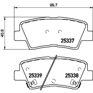 BREMBO P 30 101 Pastillas de freno trasero para Soul Cerato Kona Niro