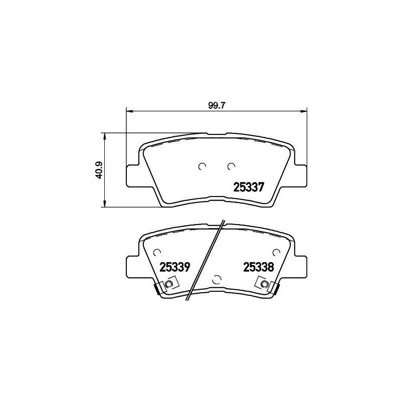 BREMBO P 30 101 Bremsbeläge Hinten für Soul Cerato Kona Niro
