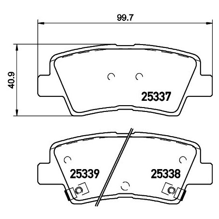 BREMBO P 30 101 Brzdové destičky zadní pro Soul Cerato Kona Niro