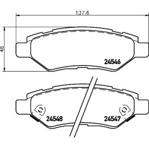 BREMBO P 09 014 Pastiglie freno posteriore per CTS Camaro SRX Kuga 9-4X