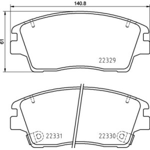 BREMBO P 30 096 Klocki hamulcowe przód dla Tucson Sportage Elantra