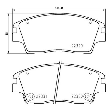 BREMBO P 30 096 Klocki hamulcowe przód dla Tucson Sportage Elantra