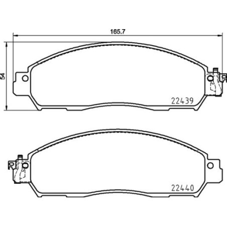BREMBO P 56 120 Brake Pads Set Front for Landy Serena Leaf NV200 Navara