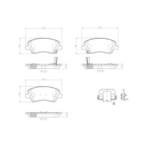 BREMBO P 30 098 Klocki hamulcowe przód dla Rio Stonic Bayon i20