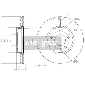 MAXGEAR 19-2332 Disco de freno delantero para Astra Insignia Cruze Zafira Orlando Ampera Astravan