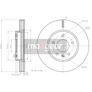 MAXGEAR 19-2369MAX Tarcza hamulcowa przód dla Antara Captiva Equinox