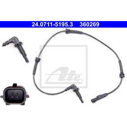 Delantero Derecha Sensor de ABS para Renault Laguna III (2007-2015) ATE 24.0711-5195.3
