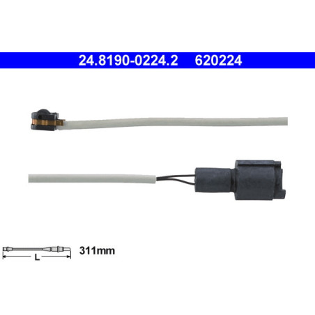 ATE 24.8190-0224.2 Sensor desgaste pastillas freno para BMW 5