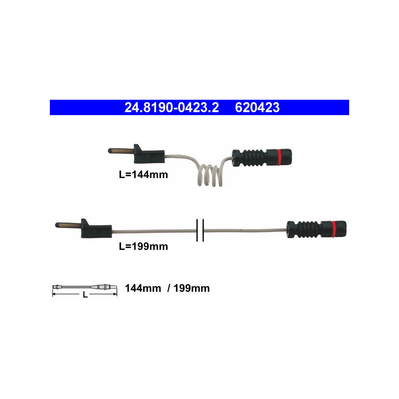 ATE 24.8190-0423.2 Brake Pad Wear Sensor for Mercedes Sprinter