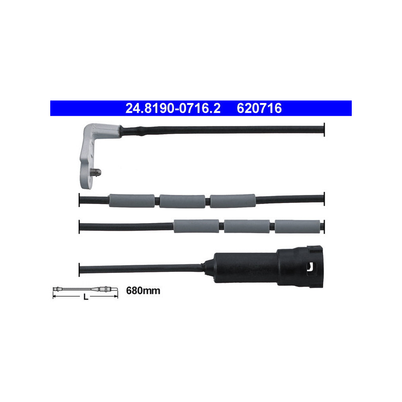 ATE 24.8190-0716.2 Sensor desgaste pastillas freno para Omega Senator Carlton