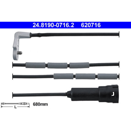 ATE 24.8190-0716.2 Sensor desgaste pastillas freno para Omega Senator Carlton