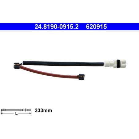 ATE 24.8190-0915.2 Sensor desgaste pastillas freno para Porsche 928