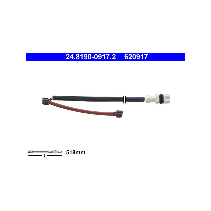 ATE 24.8190-0917.2 Témoin d'usure de plaquette de frein pour Porsche 911