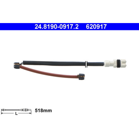 ATE 24.8190-0917.2 Snímač opotřebení brzdových destiček pro Porsche 911