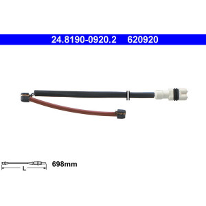 ATE 24.8190-0920.2 Sensor desgaste pastillas freno para Porsche 911