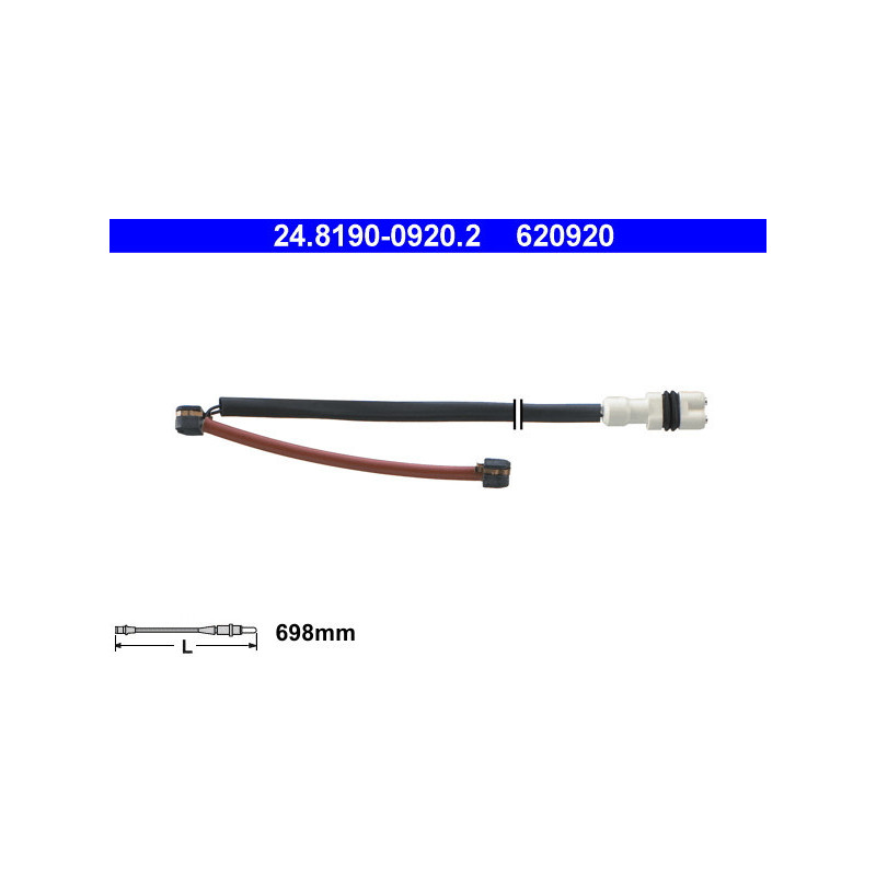 ATE 24.8190-0920.2 Sensor desgaste pastillas freno para Porsche 911