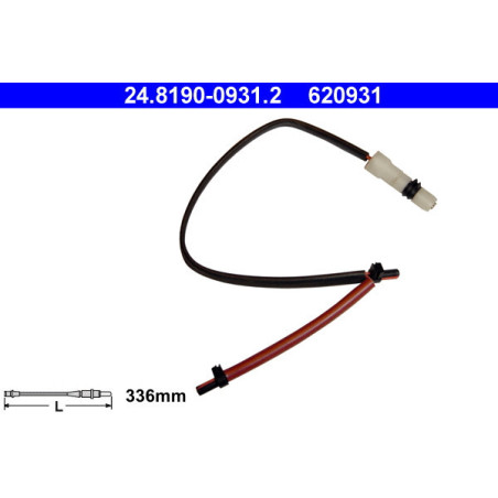 ATE 24.8190-0931.2 Bremsbelagverschleißsensor Vorne Rechts für Porsche 911
