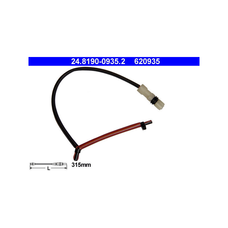 ATE 24.8190-0935.2 Témoin d'usure de plaquette de frein pour Porsche Cayman