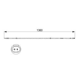 BREMBO A 00 264 Snímač opotrebovania brzdových doštičiek pre