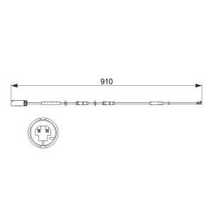 BOSCH 1 987 473 522 Brake Pad Wear Sensor for
