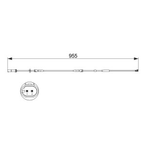 BOSCH 1 987 473 507 Sensore usura pastiglie freni per