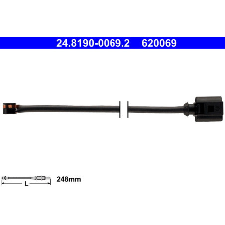 ATE 24.8190-0069.2 Bremsbelagverschleißsensor für 911 Boxster Cayman