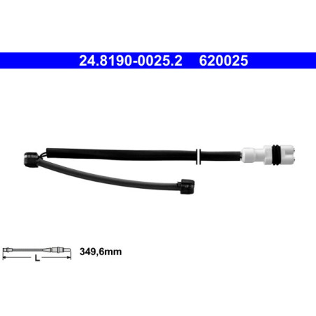 ATE 24.8190-0025.2 Sensor desgaste pastillas freno para Boxster Cayman 911 Boxter