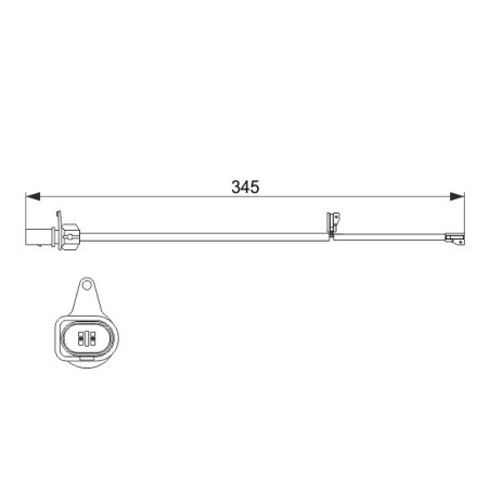 A.B.S. 39676 Sensor desgaste pastillas freno para