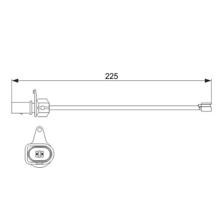 A.B.S. 39679 Bremsbelagverschleißsensor für