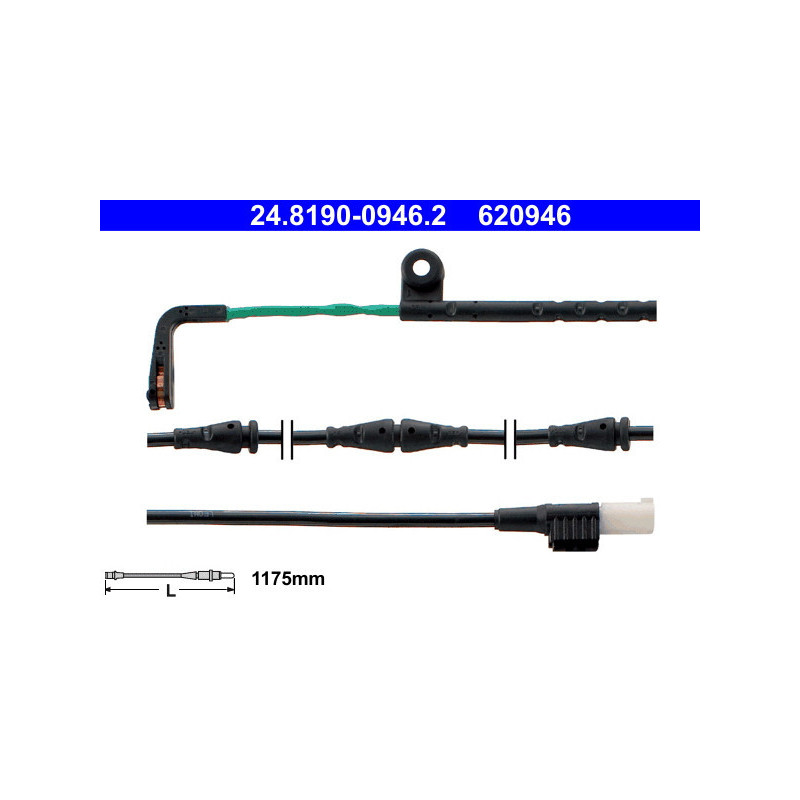 ATE 24.8190-0946.2 Sensor desgaste pastillas freno delantero para Land Rover Discovery