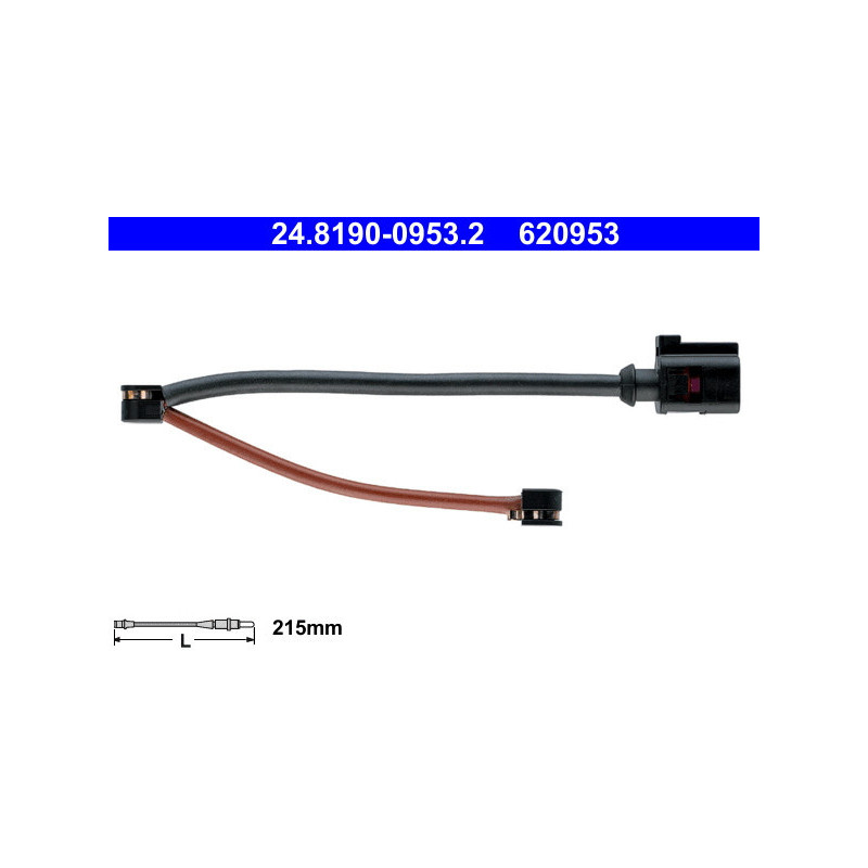 ATE 24.8190-0953.2 Bremsbelagverschleißsensor für Porsche 911 Boxter