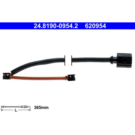 ATE 24.8190-0954.2 Brake Pad Wear Sensor for Porsche Cayenne
