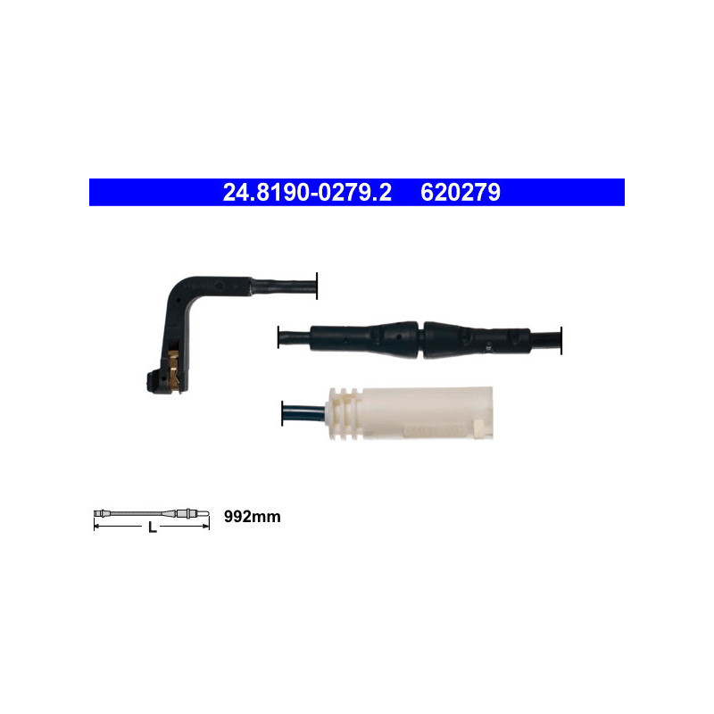 ATE 24.8190-0279.2 Brake Pad Wear Sensor for BMW 5