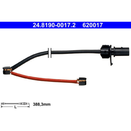 ATE 24.8190-0017.2 Sensor desgaste pastillas freno para Audi R8 A4 A5