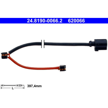 ATE 24.8190-0066.2 Sensor desgaste pastillas freno para Porsche Cayenne