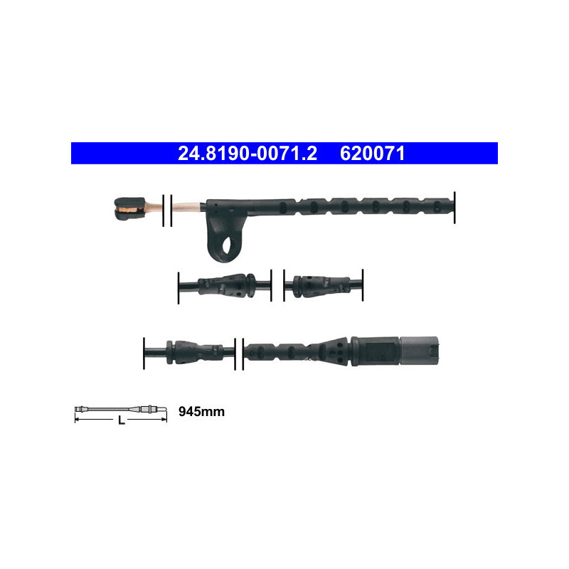 ATE 24.8190-0071.2 Témoin d'usure de plaquette de frein pour BMW X6 X5
