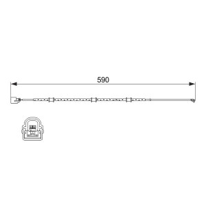 KAMOKA 105014 Sensor desgaste pastillas freno para