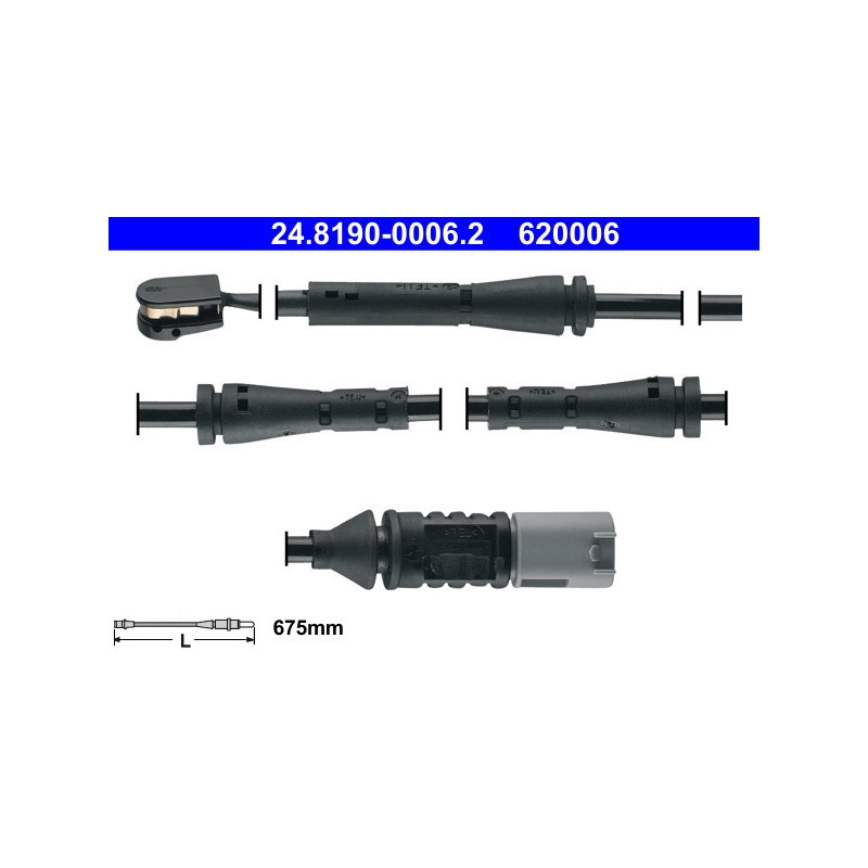 ATE 24.8190-0006.2 Témoin d'usure de plaquette de frein avant gauche pour BMW 3 4 1 2