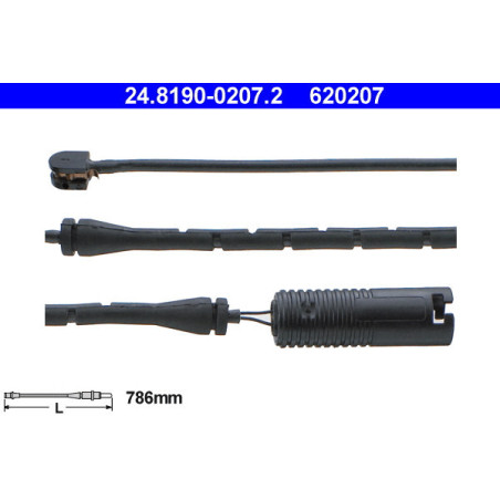 ATE 24.8190-0207.2 Snímač opotrebovania brzdových doštičiek pre BMW 3 Z3