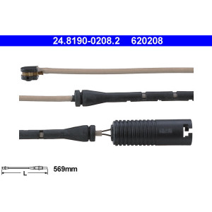 ATE 24.8190-0208.2 Sensor desgaste pastillas freno para BMW 7