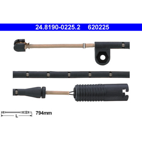 ATE 24.8190-0225.2 Sensor desgaste pastillas freno para BMW X5