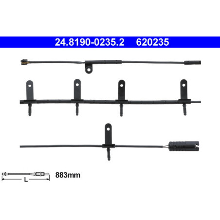 ATE 24.8190-0235.2 Brake Pad Wear Sensor for MINI Hatchback Convertible