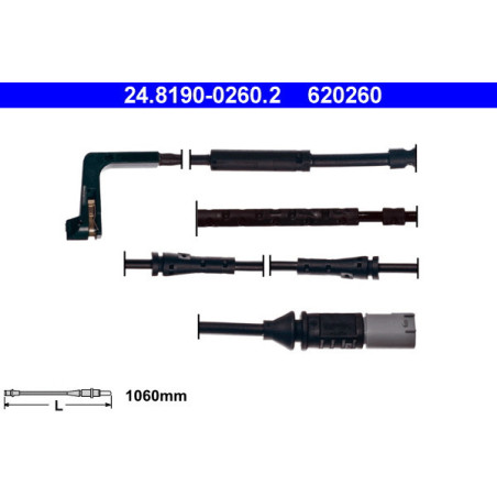 ATE 24.8190-0260.2 Czujnik zużycia klocków hamulcowych dla BMW 7 5