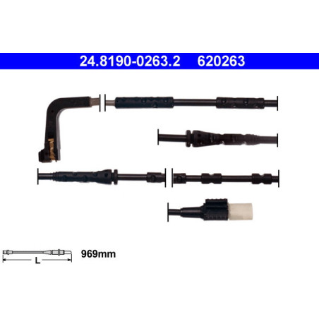 ATE 24.8190-0263.2 Sensor desgaste pastillas freno para BMW Z4