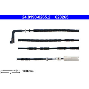 ATE 24.8190-0265.2 Snímač opotrebovania brzdových doštičiek zadný pre BMW 3 1