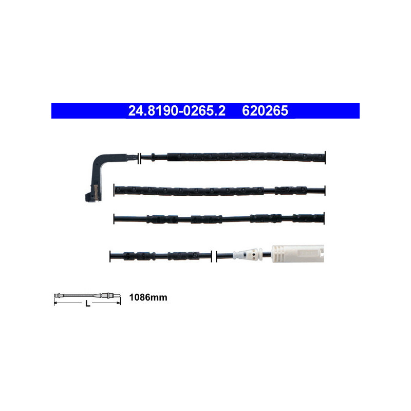 ATE 24.8190-0265.2 Sensore usura pastiglie freni posteriore per BMW 3 1